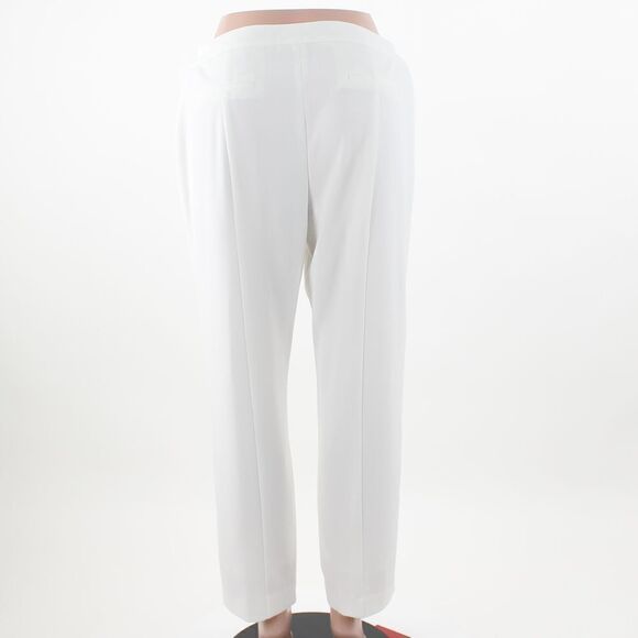 DKNY Essential Slim Ankle Pants in Ivory - Picture 3 of 5